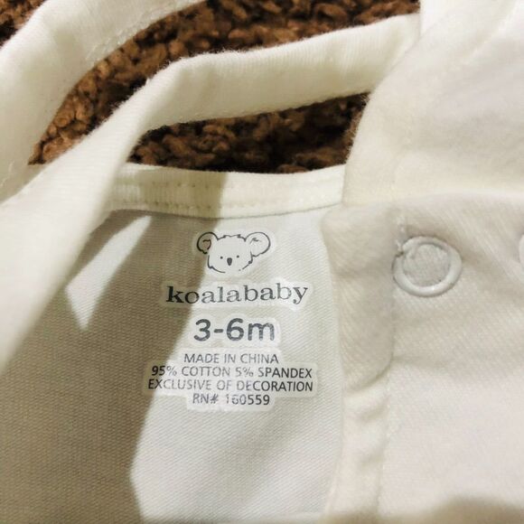 Koala Baby Girls 3-6 Months Superfly Outfit White Pink 2 Piece Pants Set NWT - Picture 4 of 7